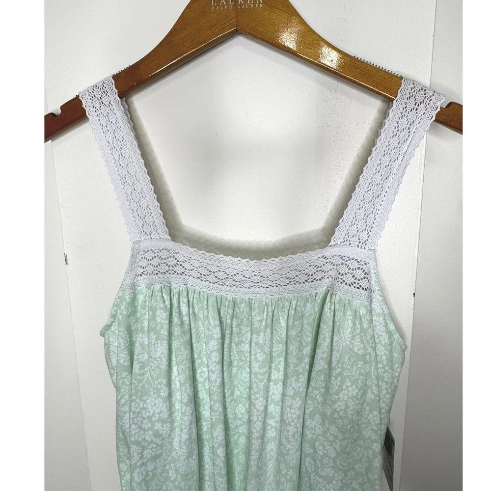 Charter Club Intimates‎ Nightgown Butterfly Paisley Green XS NEW